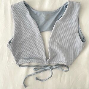 Frankie’s Bikinis Light Blue Bikini Top